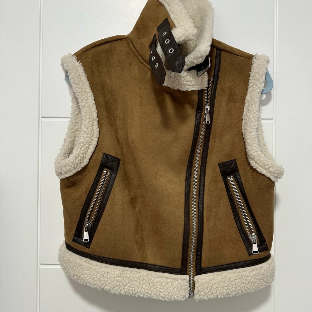 Zara shearling vest